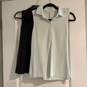 CALIA by Carrie Underwood Striped Tank Tops - Black and Light Green